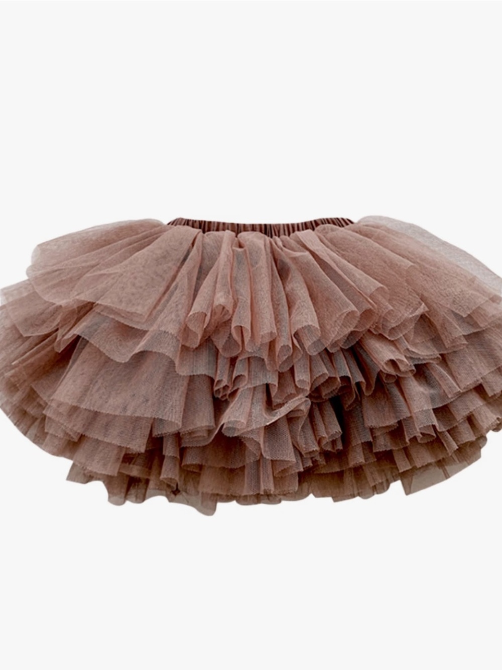 Brown  Childhood Girls 6 Layer Tulle Tutu Skirt Size 6 - Picture 3 of 8